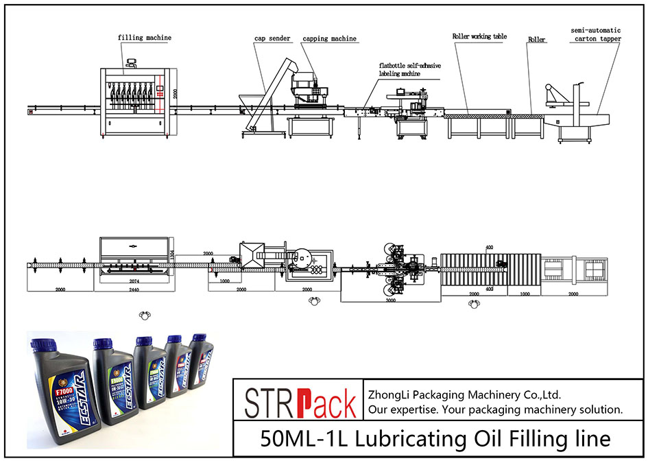 Automatické plnicí potrubí mazacího oleje 50ML-1L
